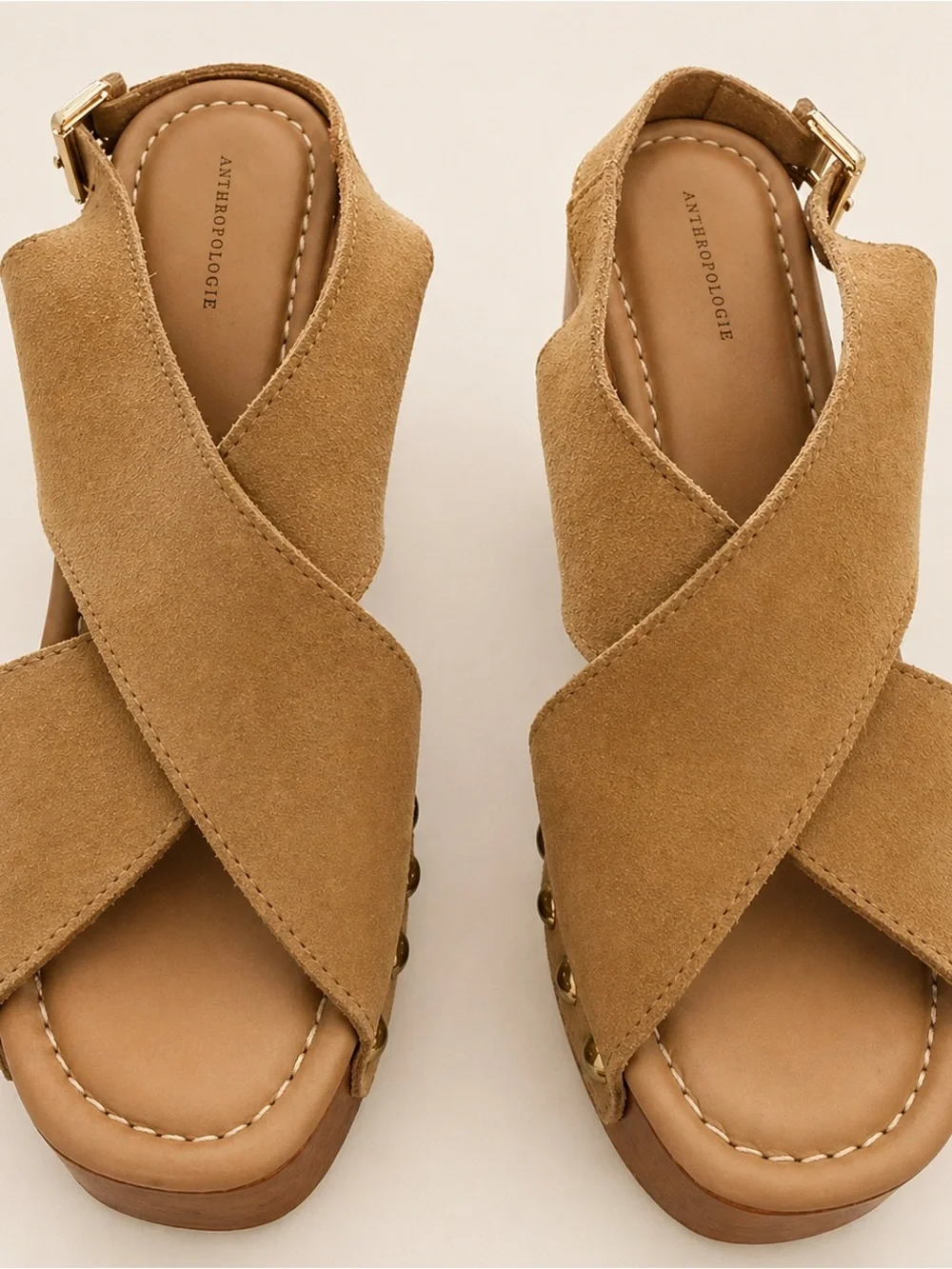 Anthropologie Studded Wood Platform Sandals
Size 39 (fits approx. US 8–8.5) - Picture 5 of 7